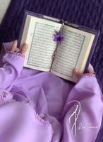 شرشف صلاة بنفسجي لف مزين بالكروشيه و الورد الاويا