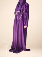 شرشف صلاة سستة موف مزين بالكروشيه و الورد الاويا