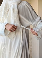 شرشف مرد لف دانتيل أبيض طرحة لينين