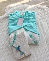 شرشف صلاة سستة اخضر مزين بالاويا التركى من لاجور