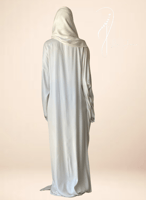 شرشف صلاة لف ابيض مزين بالاويا الفضي