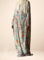 شرشف صلاة منقوش ورد تفني و بني من لاجور