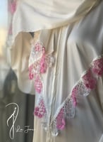 شرشف صلاة اوف وايت سستة اويا وردي تركي يدوي