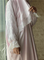 شرشف مرد لف وردي فاتح دانتيل ابيض