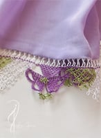 طرحة بوال بنفسجي لفندر فاتح مزينة باويا موف و اخضر