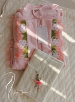 شرشف صلاة لف وردي فاتح مزين بالاويا الفخم من لاجور