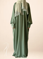 227503 شرشف صلاة باتيك اخضر زيتوني سستة