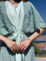 قميص نوم وروب تفني حرير و دانتيل