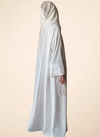ثوب عباية أزارير بيضاء حج وعمرة أبيض