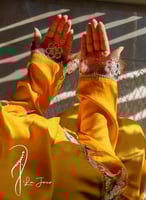 شرشف صلاة لف بارد اصفر مزين ورد اويا تركي يدوي من...