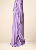 شرشف صلاة بنفسجي لف مزين بالكروشيه و الورد الاويا