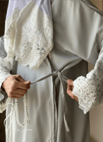 شرشف مرد لف رمادي دانتيل طرحة لينين