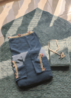 شرشف صلاة لف تركواز اويا و الورد الاحمر المميز