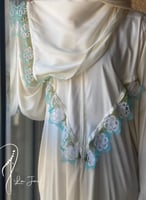 شرشف صلاة سكري سستة اويا اخضر و سماوي تركي يدوي