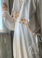 شرشف صلاة اويا لف مفتوح اوف وايت مع اصفر و الطرحة...