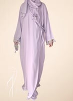 شرشف صلاة لف قطن بارد بنفسجي موف مزين بالاويا الفا...