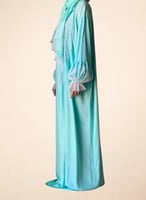 شرشف صلاة دانتيل سحاب أخضر فاتح