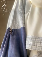 عباية شرشف سستة ازرق فاخر من القطن و القطن المغزول