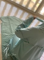 117001 شرشف صلاة سحاب سماوي مزين بالكروشي يدوي و ا...