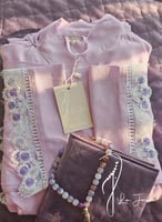 شرشف صلاة لف موف مزين بورد بأويا يدوي من لاجور