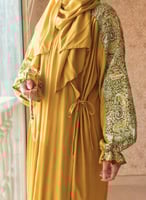 شرشف صلاة لف رسم باتيك اصفر كموني أنيق