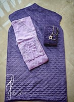 شرشف صلاة لف ابيض ستان اويا ذهبي من لاجور