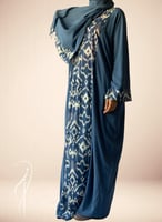 شرشف صلاة سستة ازرق منقوش