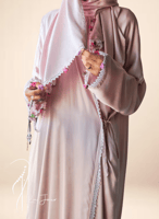 شرشف صلاة لف وردي فاتح اويا الورد ابيض ووردي