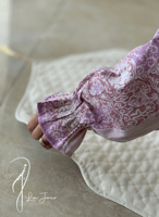 شرشف صلاة لف بيج على بصلي رسم باتيك الطرحة مثبتة