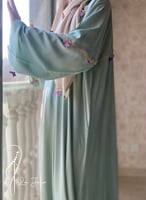 شرشف صلاة سستة اخضر زيتي فاتح باستيل مزين بالكروشي...