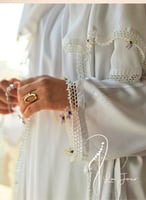 شرشف صلاة لف قطن ابيض بالورد الاويا المميز