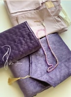 طقم شرشف صلاة موف وسجادة و سبحة