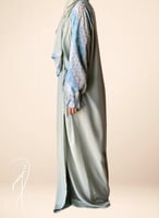 شرشف صلاة لف رسم باتيك فيروزي باستيل الطرحة مثبتة