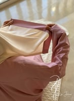 شرشف بصلي وردي لف طرحة متصلة