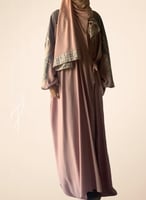 شرشف صلاة باتيك لف مفتوح موف و دستي بنك وردي