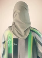 سستة اخضر مربعات كلوش طرحة منفصلة