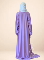 شرشف صلاة سستة موف فاتح بالكروشيه و الورد الاويا