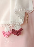 شرشف صلاة لف قطن بارد بنك باستال مزين بكروشيه من ل...