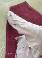 شرشف صلاة لف وردي باستيل كروشيه يدوي حلزون الطرحة...