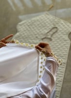 شرشف صلاة لف ابيض ستان اويا ذهبي من لاجور