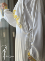 شرشف صلاة اويا لف مفتوح اوف وايت مع اصفر