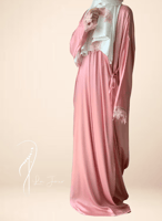 شرشف صلاة بصلي وردي لف مزين بالأويا