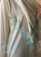 شرشف صلاة سكري سستة اويا اخضر و سماوي تركي يدوي