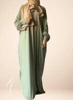 شرشف صلاة باتيك سستة تفني باستيل اخضر