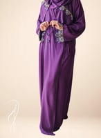 شرشف صلاة لف بنفسجي بالورد الاويا اصفر و ابيض الفا...