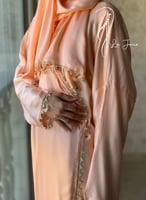 شرشف صلاة خربزي ستان اويا ورد و الطرحة متصلة