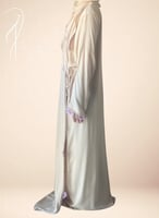 شرشف صلاة لف بيج مزين بالكروشي اليدوي و الطرحة مثب...