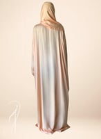 شرشف صلاة خربزي ستان اويا ورد و الطرحة متصلة