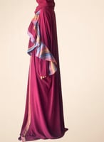 عباية شرشف سستة أحمر عنابي من القطن و القطن المغزو...