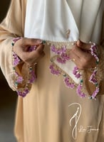 شرشف صلاة لف بيج كروشيه ملون يدوي طرحة متصلة